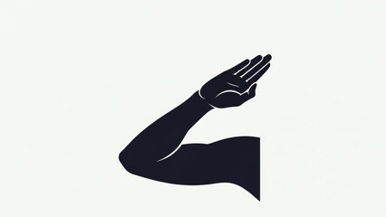 Hand Stopping Gesture Isolated on White Background