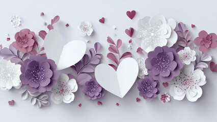 Modern Heart Design with Subtle 3D Depth and Soft Gradient Lighting for High Quality Paper cut