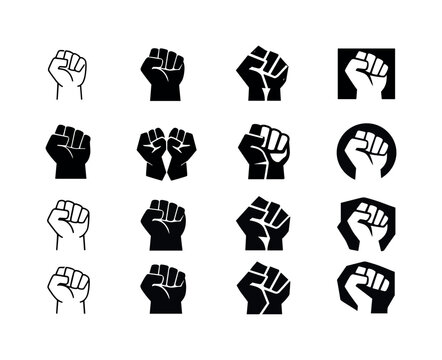 Political Ideologies Icons. The history of political ideologies and movements. Icon set. Set Logo of The history of political ideologies and movements: raised