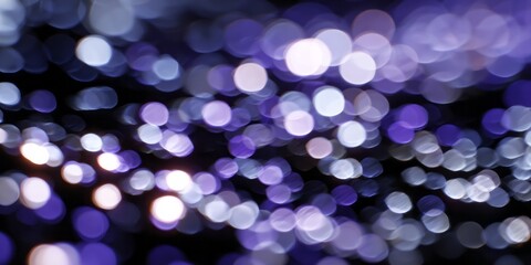 Numerous overlapping circles of purple and white light create an abstract background pattern