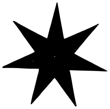 Black Star Shape Decorative Graphic