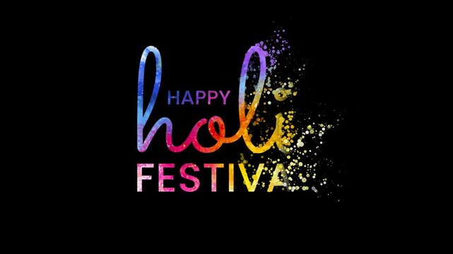 Happy Holi Festival Colorful Powder Explosion Celebration.