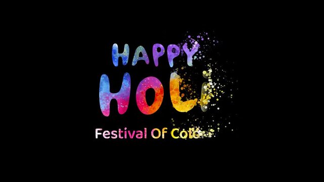 Happy Holi Festival of Colors Vibrant Abstract Background Celebration.