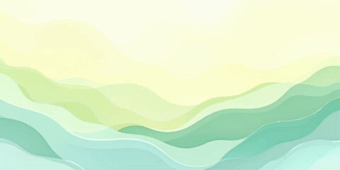 Obraz premium Abstract blue wave background with ocean and nature elements