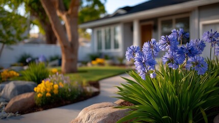 Professional landscape services focus on gardening tasks across the lawn, improving curb appeal, property value, and long term outdoor sustainability. cinematic color correction, natural uneven