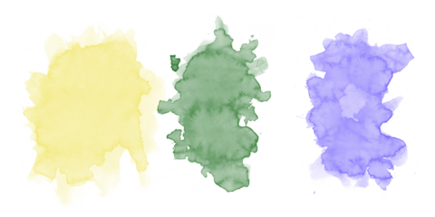 Vibrant abstract watercolor ink splatters on black Luminous yellow green dark green blue hues Modern artistic texture