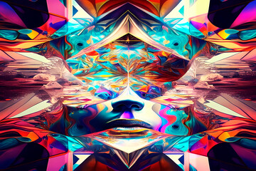 surreal portrait of psychedelic allusions