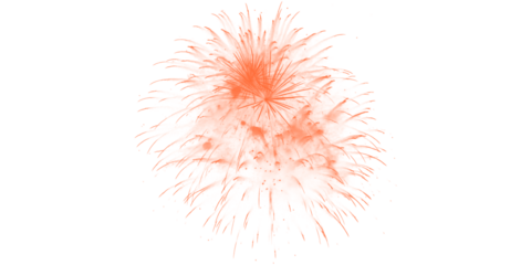 Dazzling orange pyrotechnic bursts illuminate the dark night sky creating a vibrant celebration spectacle for festive