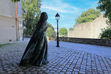 Anne Duchess of Brittany near the castle of Nante stunning summer scene.