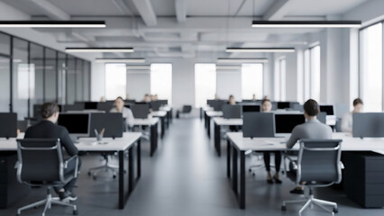 Office space shines brightly with organized workstations