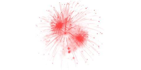 Vibrant red fireworks burst brightly in the deep dark night sky a spectacular display of light and joy for festive