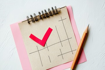 Sticky note, clip and message with reminder for agenda, tasks or post on a white studio background. Closeup of document or pink page with alert, review or memo of sign for notice, Generative AI