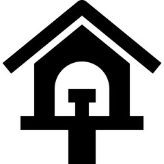 Obraz premium Bird House Icon Spring Season Glyph for Decoration