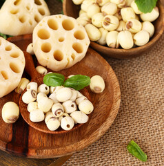 lotus root and seeds, a traditional Asian food
