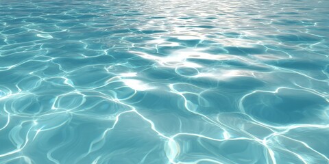 Brilliant sunlight reflects intensely across rippling blue water surface