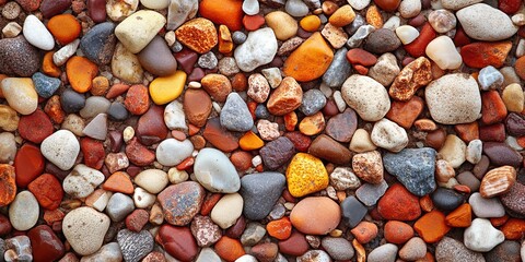 Diverse Collection of Rocks, Pebbles, and Stones with Unique Textures, Shapes, and Colors for Design