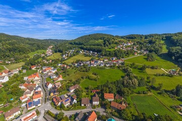Fototapeta premium Spätsommer im Nürnberger Land in Mittelfranken rund um Osternohe in der Frankenalb