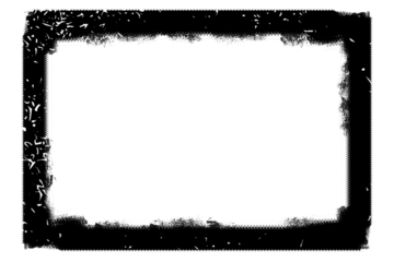 Grunge border frame black strokes