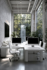 Minimal, realistic home office