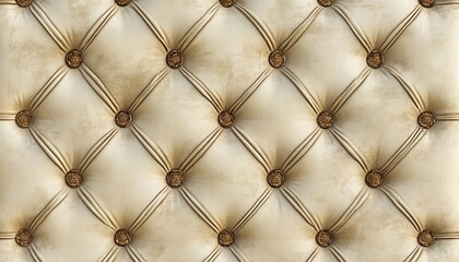 Elegant quilted upholstery with button detail, textured fabric background, stylish comfort design