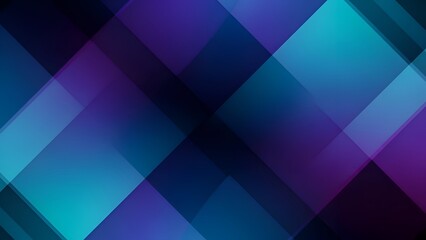 Obraz premium Abstract Geometric Background with Diagonal Cyan Blue and Purple Gradient Rectangles Overlapping to Create Depth and Modern Visual Effect