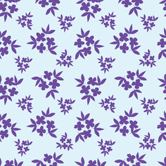Flowers and leaf in vintage color seamless pattern. This pattern can be use for fabric textile wallpaper wrap paper background
