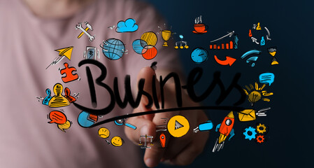 Visual representation of business planning, growth, and success. Perfect for presentations.