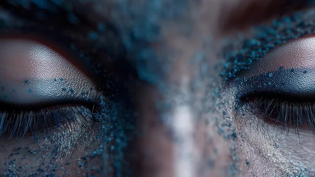 Bright eyes reflect adventure and power in a close-up view showing detailed expressions and a touch of makeup that enhances emotion and intensity