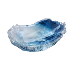 Fototapeta premium A stunning blue crystal bowl on a black background