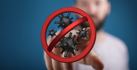 Concept of health safety and protection against viruses and diseases. Healthcare and stopping spread of virus.