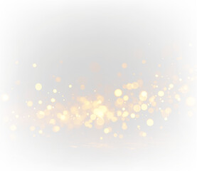 Glowing Gold Christmas Sparkles PNG with Shiny Bokeh Lights, Stardust Trail and Magical Glitter...