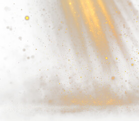 Fototapeta premium Soft Golden Bokeh Lights with Sparkling Glitter Overlay on Abstract Background, Luxury Champagne Glow and Elegant Festive Shimmer