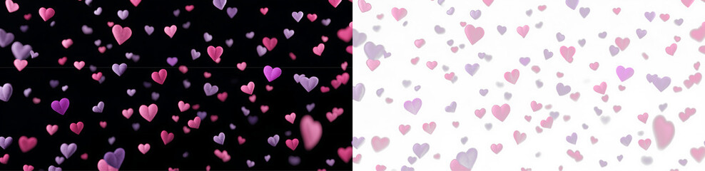 Glowing Heart Bokeh PNG Transparent Background Romantic Light Overlay