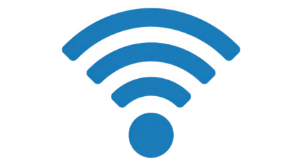 Blue Wi- Fi symbol wifi internet isolated on a transparent background