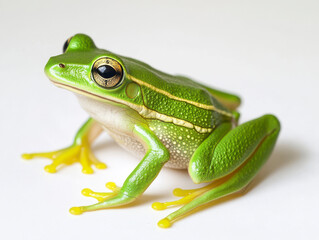 Obraz premium Green tree frog sitting