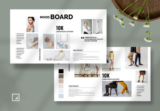 Clean Mood Board Template Layout