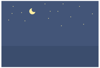 Night Sky With Moon And Stars Background Illustration For Web Design, Presentation, Banner, Calm Atmosphere, Evening Scene And Minimal Landscape Use