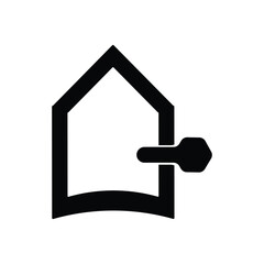 house vector thin line icon