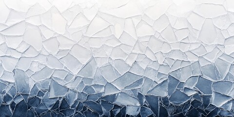Fractured Ice Texture Composition with Cracks and Unique Abstract Surface, Seamless and Detailed.