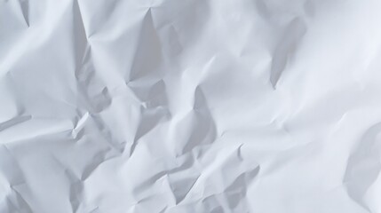 Fototapeta premium A crumpled white surface with various textures and folds, creating a dynamic visual effect.