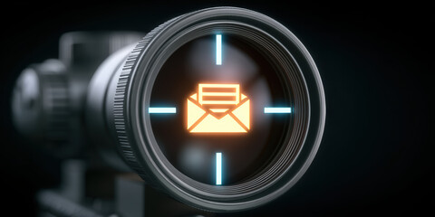 Data envelope target concept in scope view emotive focus