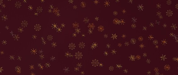Festive abstract background with golden snowflakes, perfect for holiday greetings, Christmas designs, and winter-themed © vegefox.com