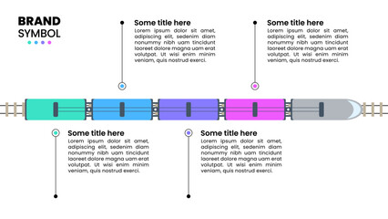 Infographic template. Train with 4 options or steps © kuliperko