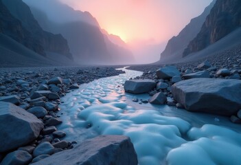 Slow-Moving Rock Glacier Museum of Time Suspended in the Old World Dreamscape