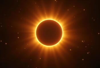Solar Eclipse Moon Veil Sun Glowing Corona Ring Spectacle Night