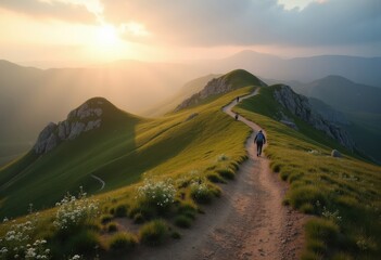 Stunning Terminal Moraine Hills Natural Grandeur Layered Scenic Formation Nomadic Journey