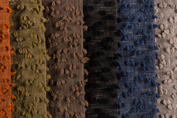 multi colored fabric chart