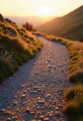 Winding Gravel Path Along Esher Ridge with Remnants of Glacial Deposits