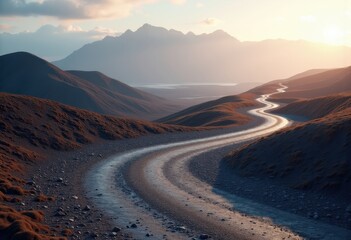 Winding Gravel Ridge Path Esker Geological Curiosity Adventure Discovery Journey