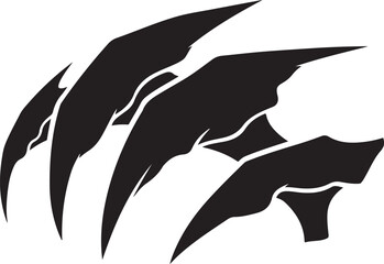 Obraz premium Black abstract shapes on white background graphic design elements